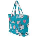 Birtay Cats Bunnies, Koteto Zip Up Canvas Bag