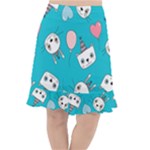 Birtay Cats Bunnies, Koteto Fishtail Chiffon Skirt