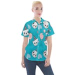 Birtay Cats Bunnies, Koteto Women s Short Sleeve Pocket Shirt