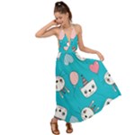 Birtay Cats Bunnies, Koteto Backless Maxi Beach Dress