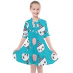 Birtay Cats Bunnies, Koteto Kids  All Frills Chiffon Dress