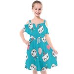 Birtay Cats Bunnies, Koteto Kids  Cut Out Shoulders Chiffon Dress