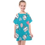 Birtay Cats Bunnies, Koteto Kids  One Piece Chiffon Dress