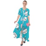 Birtay Cats Bunnies, Koteto Waist Tie Boho Maxi Dress