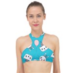 Birtay Cats Bunnies, Koteto High Neck Bikini Top