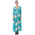 Birtay Cats Bunnies, Koteto Button Up Maxi Dress