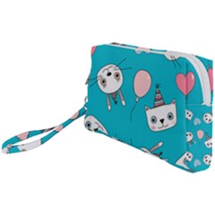 Birtay Cats Bunnies, Koteto Wristlet Pouch Bag (Small) from ArtsNow.com