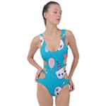 Birtay Cats Bunnies, Koteto Side Cut Out Swimsuit