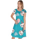 Birtay Cats Bunnies, Koteto Classic Short Sleeve Dress