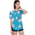 Birtay Cats Bunnies, Koteto Perpetual Short Sleeve T-Shirt