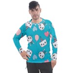 Birtay Cats Bunnies, Koteto Men s Pique Long Sleeve T-Shirt