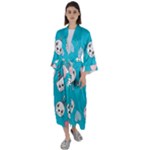 Birtay Cats Bunnies, Koteto Maxi Satin Kimono