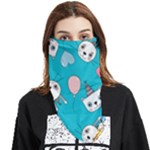 Birtay Cats Bunnies, Koteto Face Covering Bandana (Triangle)