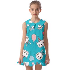 Kids  Pilgrim Collar Ruffle Hem Dress 