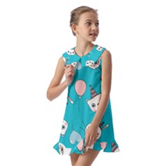 Kids  Pilgrim Collar Ruffle Hem Dress 