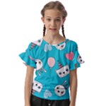 Birtay Cats Bunnies, Koteto Kids  Cut Out Flutter Sleeves