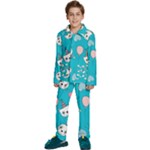 Birtay Cats Bunnies, Koteto Kids  Long Sleeve Velvet Pajamas Set