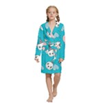 Birtay Cats Bunnies, Koteto Kids  Long Sleeve Velvet Lounge Robe