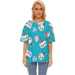 Birtay Cats Bunnies, Koteto Oversized Basic T-Shirt