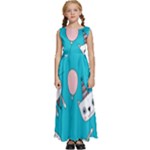 Birtay Cats Bunnies, Koteto Kids  Satin Sleeveless Maxi Dress