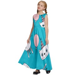 Kids  Satin Sleeveless Maxi Dress 