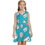 Birtay Cats Bunnies, Koteto Kids  Sleeveless Tiered Mini Dress