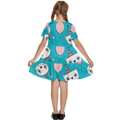 Kids  Short Sleeve Tiered Mini Dress 