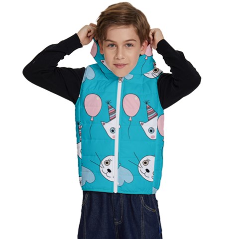 Birtay Cats Bunnies, Koteto Kids  Stylish Hooded Puffer Vest from ArtsNow.com