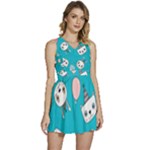 Birtay Cats Bunnies, Koteto Sleeveless High Waist Mini Dress