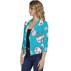 Women s Casual 3/4 Sleeve Spring Jacket 