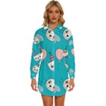 Birtay Cats Bunnies, Koteto Womens Long Sleeve Shirt Dress