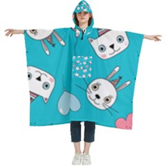 Women s Hooded Rain Ponchos 