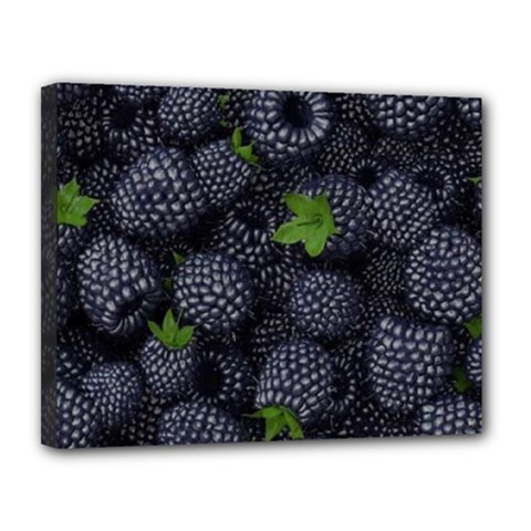 Blackberry Fruit, Fruit Canvas 14  x 11  (Stretched) from ArtsNow.com