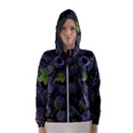 Blackberry Fruit, Fruit Women s Hooded Windbreaker