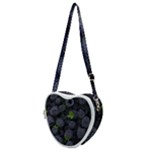 Blackberry Fruit, Fruit Heart Shoulder Bag