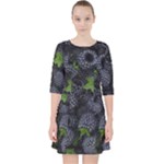 Blackberry Fruit, Fruit Quarter Sleeve Pocket Dress