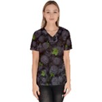 Blackberry Fruit, Fruit Women s V-Neck Scrub Top