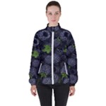 Blackberry Fruit, Fruit Women s High Neck Windbreaker