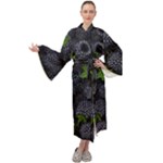 Blackberry Fruit, Fruit Maxi Velvet Kimono