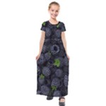 Blackberry Fruit, Fruit Kids  Short Sleeve Maxi Dress