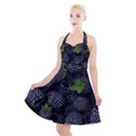 Blackberry Fruit, Fruit Halter Party Swing Dress 