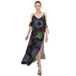 Blackberry Fruit, Fruit Maxi Chiffon Cover Up Dress