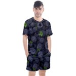 Blackberry Fruit, Fruit Men s Mesh T-Shirt and Shorts Set