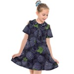 Blackberry Fruit, Fruit Kids  Short Sleeve Shirt Dress