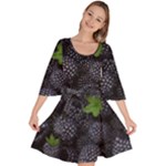 Blackberry Fruit, Fruit Velour Kimono Dress