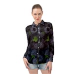 Blackberry Fruit, Fruit Long Sleeve Chiffon Shirt