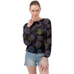 Blackberry Fruit, Fruit Banded Bottom Chiffon Top