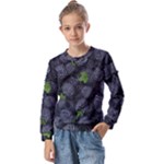 Blackberry Fruit, Fruit Kids  Long Sleeve T-Shirt with Frill 