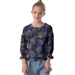 Blackberry Fruit, Fruit Kids  Cuff Sleeve Top