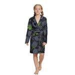 Blackberry Fruit, Fruit Kids  Long Sleeve Velvet Lounge Robe